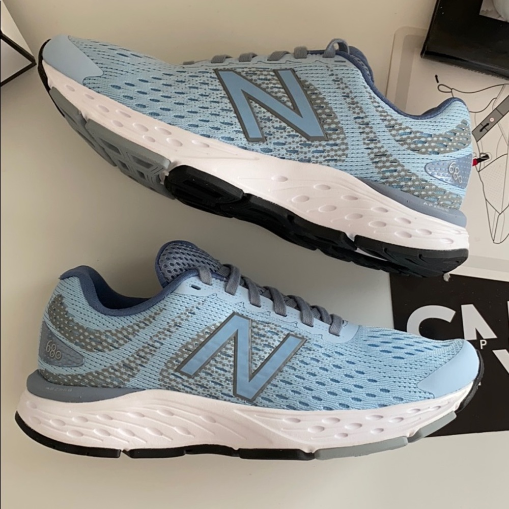 NEW new balance 680 baby blue sneakers shoes - Picture 3 of 7